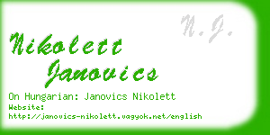 nikolett janovics business card